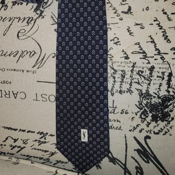 Yves Saint Laurent Tie (Navy Blue) - Picture 1 of 3